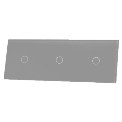 70111-64 Potrójny Srebrny Panel Szklany LIVOLO