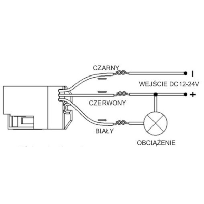 Czujnik ruchu PIR 12-24V z czujką na kablu