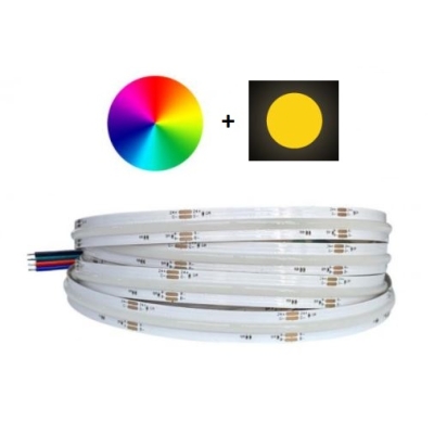 Profesjonalna Taśma LED COB 19,2W 24V RGB + Barwa Ciepła