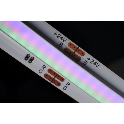 Profesjonalna Taśma LED COB 19,2W 24V RGB + Barwa Neutralna